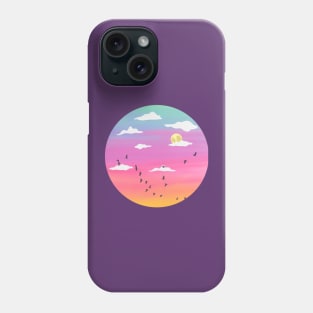 Sunset and Moon Phone Case