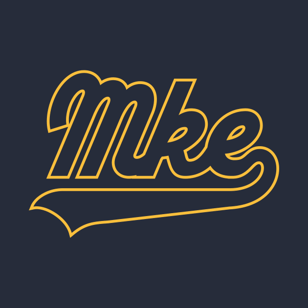 Milwaukee 'MKE' Baseball Script Fan T-Shirt: Hit a Style Home Run with Cream City Pride! by CC0hort