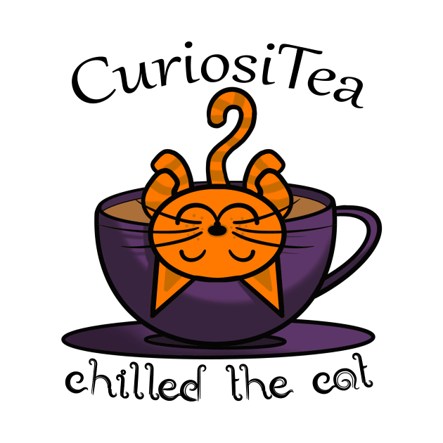 Cat in a tea cup - Curiosity Chilled the Cat by ARTHE