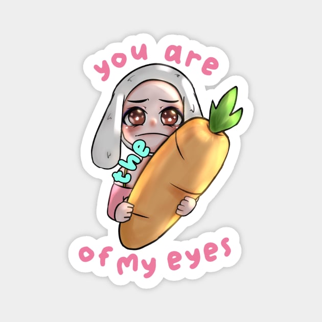 The Carrot of My Eyes (Black) Magnet by Tired Pirate