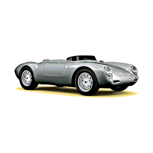 550 Spyder Cartoon by Auto-Prints