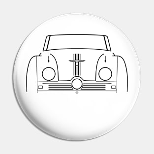 Austin A90 Atlantic classic 1940s British car black outline graphic Pin