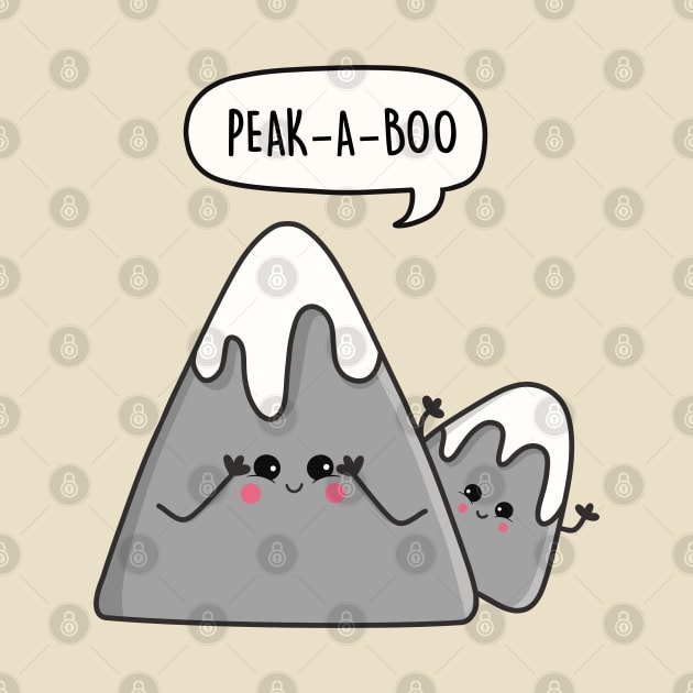 Peak-a-boo mountain pun by LEFD Designs