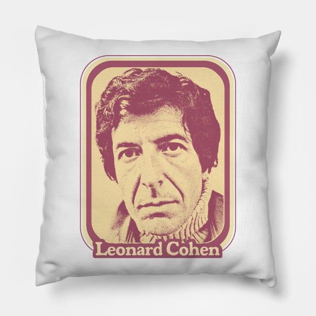 Leonard Cohen // Original Retro Fan Art Design Pillow by DankFutura