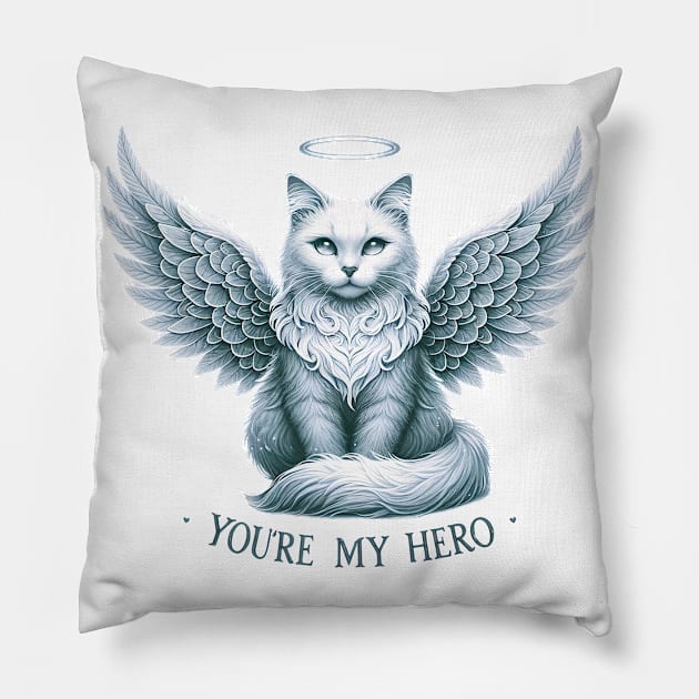 Furry Guardian Angel Pillow by EternalEntity