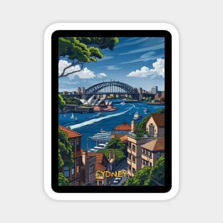 Sydney Cartoon Style Magnet