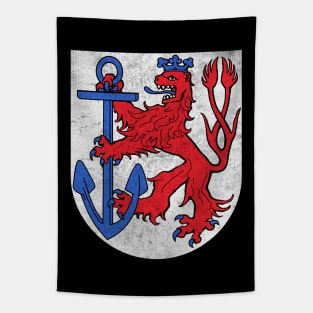 Dusseldorf / Germany Faded Style Coat of Arms Design Tapestry