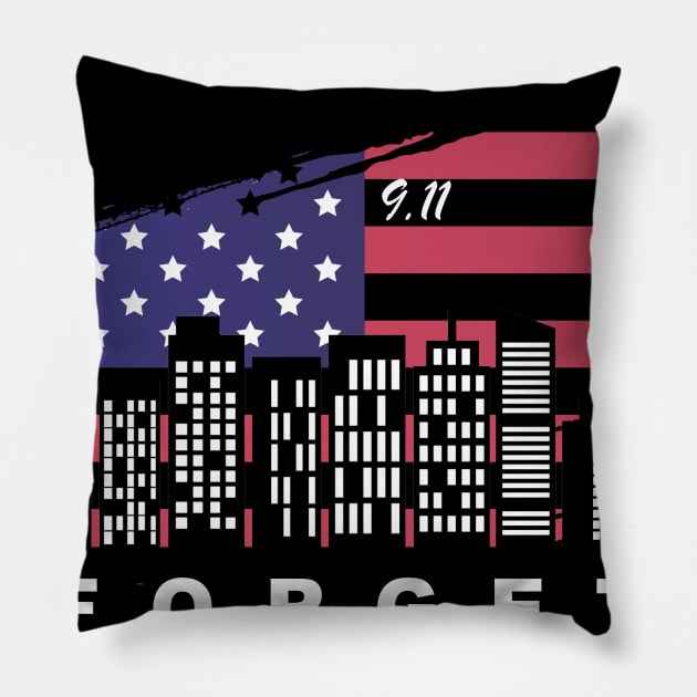 Patriot Day 9.11 Never Forget Pillow by NSRT