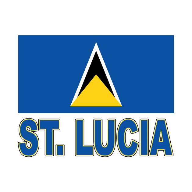 The Pride of St. Lucia - Saint Lucia Flag Design by Naves