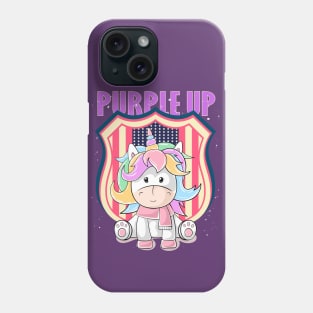 Purple Up Military Child Purple-Up Unicorn for Unicorn Lover Phone Case