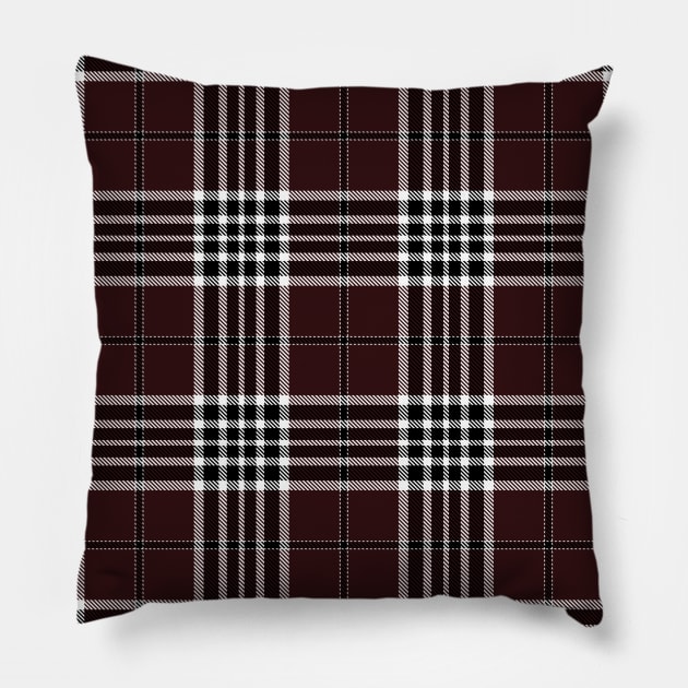 Brown and White Tartan Plaid Pattern Pillow by teezeedy