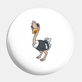 Kawaii ostrich Pin