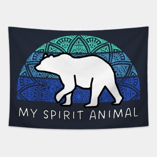 Boho Bear Spirit Animal Tapestry