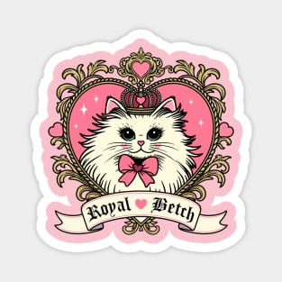 Royal Betch Kitty Cat Valentine Heart Magnet