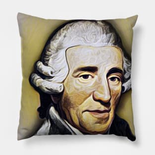 Joseph Haydn Yellow Portrait | Joseph Haydn Artwork 10 Pillow