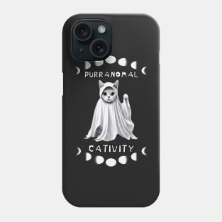 Purranormal Cativity Funny Ghost Cat Phone Case