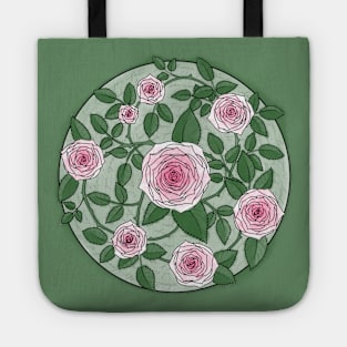 You Are a Rose in Green & Black Tote