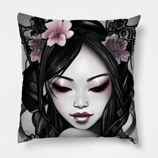 style tatto girl Pillow