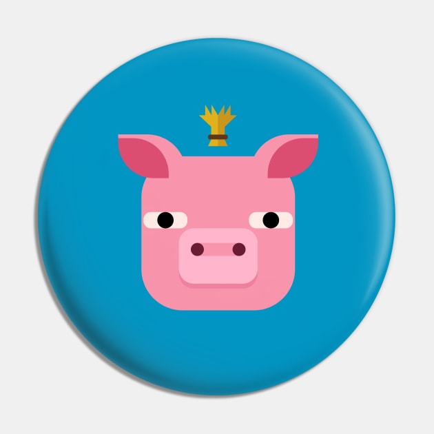 King Pig Pin by thehappyonion