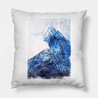 Abstract Snowy Mountain In Germany. For Mountain Lovers. Pillow