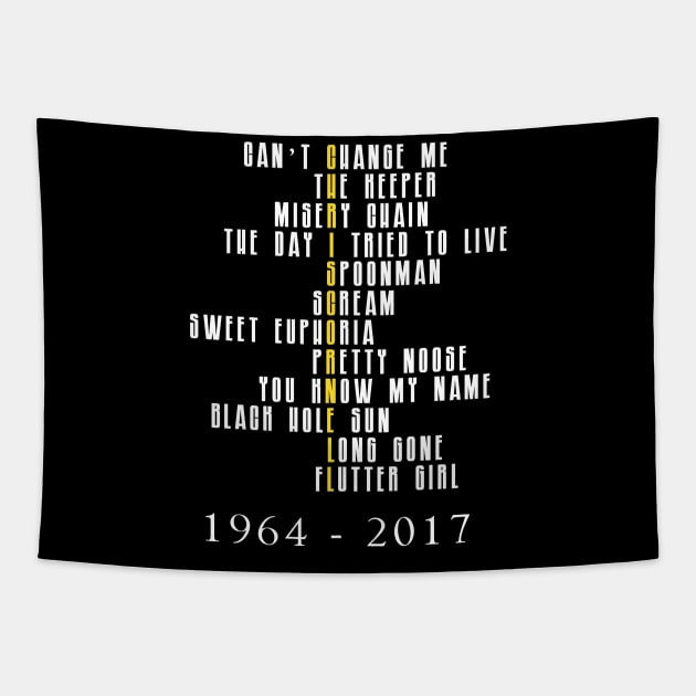 ChrisCornell 1964 - 2017 Tapestry by dankdesigns