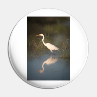 Great White Egret Pin