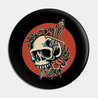 skull and roses Pin