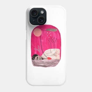 Winter fuchsia landscape Phone Case