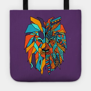 Abstract Lion Tote