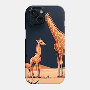 Giraffe mother and child T-Shirt Hoodie Tote Sticker Mug etc. Phone Case