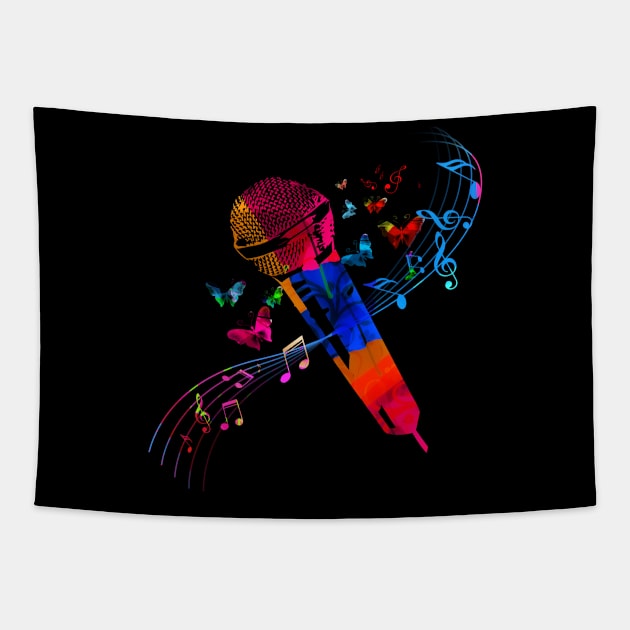 Microphone Tapestry by Yamany