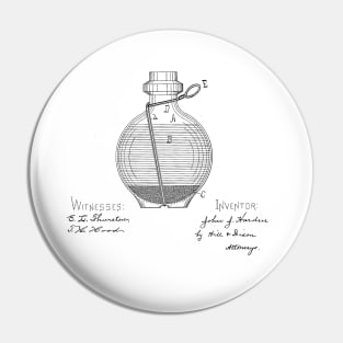 Hand Grenade Fire Extinguisher Vintage Patent Hand Drawing Pin