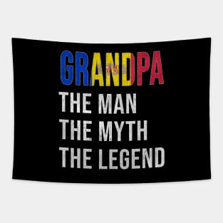 Grand Father Andorran Grandpa The Man The Myth The Legend - Gift for Andorran Dad With Roots From  Andorra Tapestry