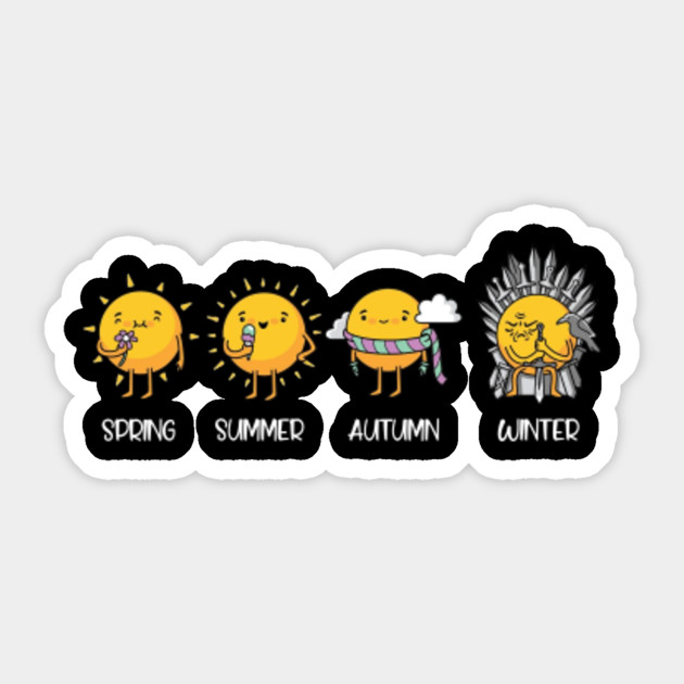 Sun In The 4 Seasons Spring Summer Autumn Winter Sun Sticker