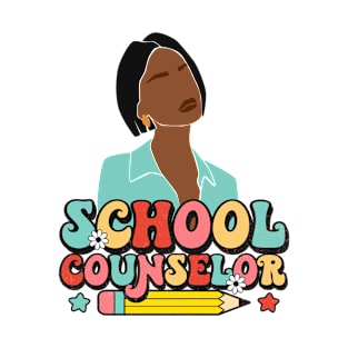 Black School Counselor Appreciation Gift T-Shirt