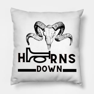 Bull  Horns Down Pillow