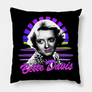 Bette davis / Sunset retro 80s Pillow