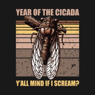 Retro Year Of The Cicada 2024 Brood XIII Cicada Lover Funny T-Shirt