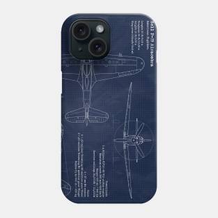 P39 Airacobra Blueprint Phone Case