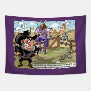 Minnesota Vikings Fans - Kings of the North vs Trash Talking Cowpokes Tapestry