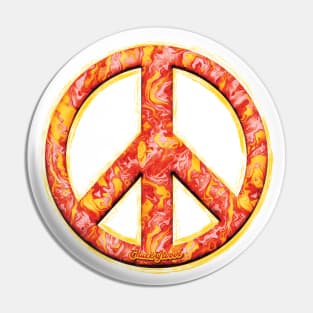 Peace Baby! Fire Swirl Pin