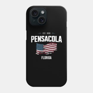 Pensacola Florida - Old Glory Patriotic USA Flag July 4th Phone Case