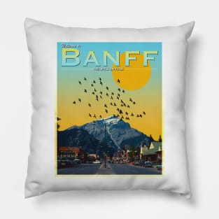 POSTCARD: BANFF. Pillow