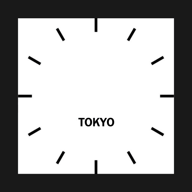 Tokyo Time Zone Wall Clock by ghjura