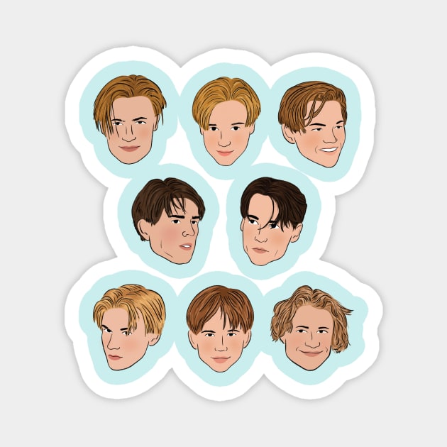 90's Heartthrobs Magnet by Megan Roy