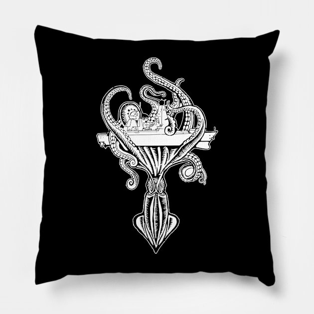 Kraken type 45 Pillow by Virhayune