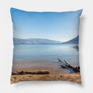 Okanagan Lake View with Blue Sky Pillow