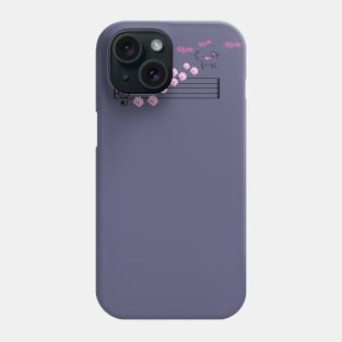 A cat walk on the music portrait Phone Case