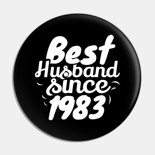 'Best Husband Since 1983' Sweet Wedding Anniversary Gift Pin by ourwackyhome