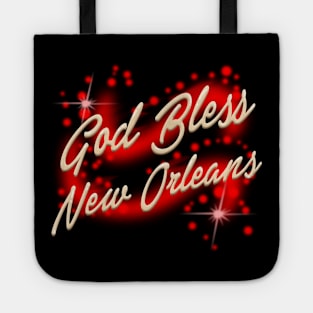 God Bless New Orleans Red Version Tote